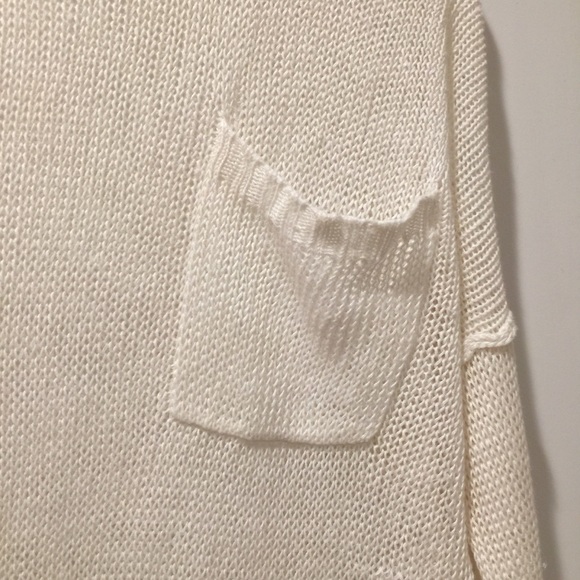 Acrobat Brand White Knit Crew Pullover Sweater S - Picture 7 of 8